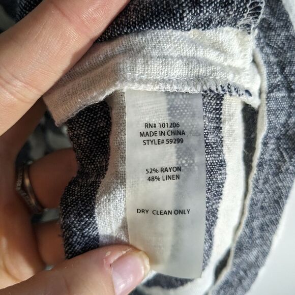 Soft Surroundings Linen Sunset Striped Lagenlook Tunic Women's Size 2X - Picture 6 of 6